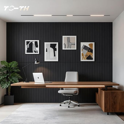 TO-TH Wood-Look Acoustic Panel, 4 Pack 47.2” x 23.6” Soundproof Wall Panels - Image 6
