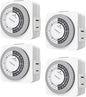 G-Homa Timers for Electrical Outlets 4 Packs, 24 Hour Indoor Plug-in Mechanical by G-Homa