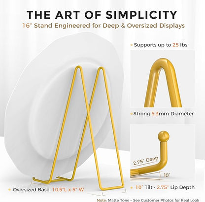 TR-LIFE 16 Inch Gold Metal Plate Stand - Image 2