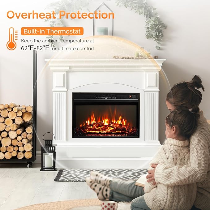 ROVSUN 26" Electric Fireplace Inserts - Image 5