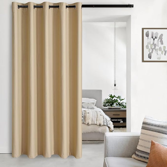 JIUZHEN Blackout Curtains for Bedroom, Sliding Glass Door Curtain 84 inches Long by JIUZHEN