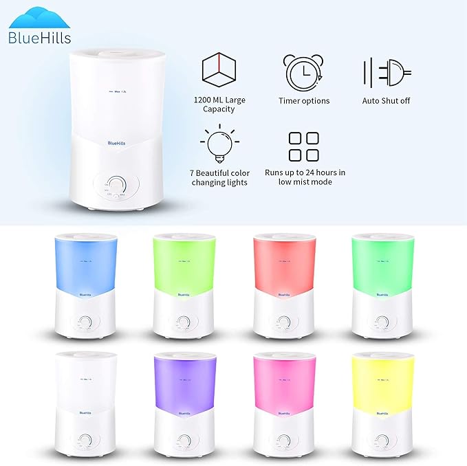 BlueHills Large 1000 ML XL Essential Oil Diffuser White Aromatherapy Humidifier - Image 6