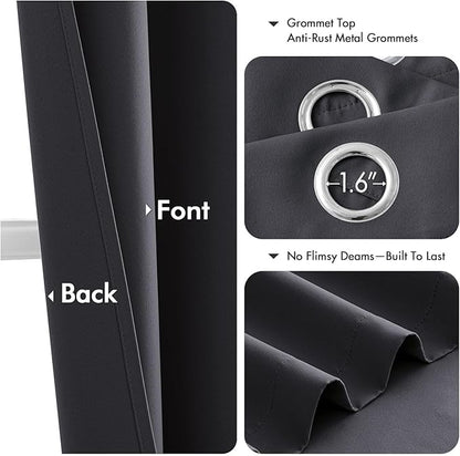 MIULEE Grey Blackout Curtains - Image 4