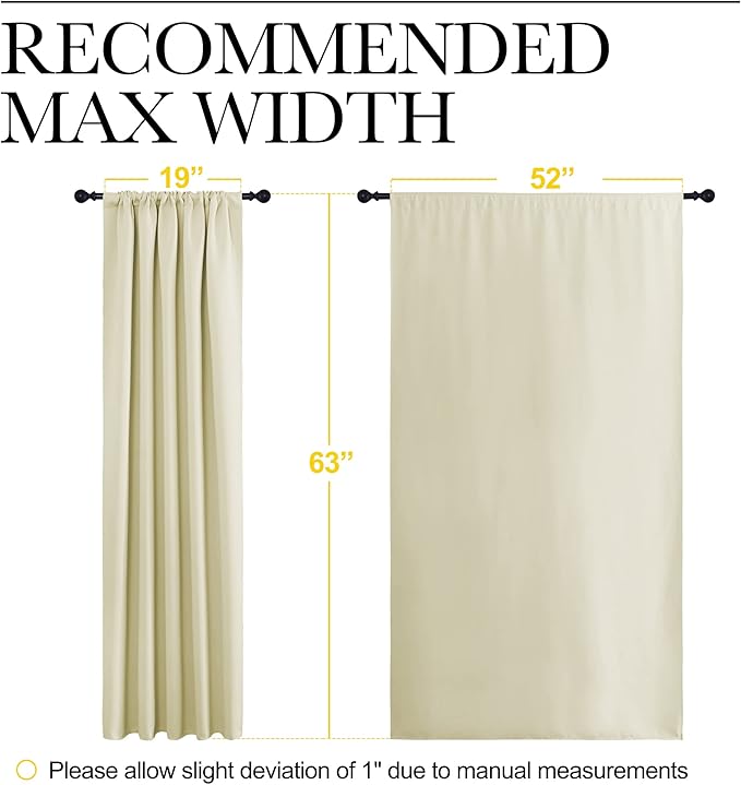 NICETOWN Blackout Curtains for Living Curtains, Room Darkening Curtains & - Image 7