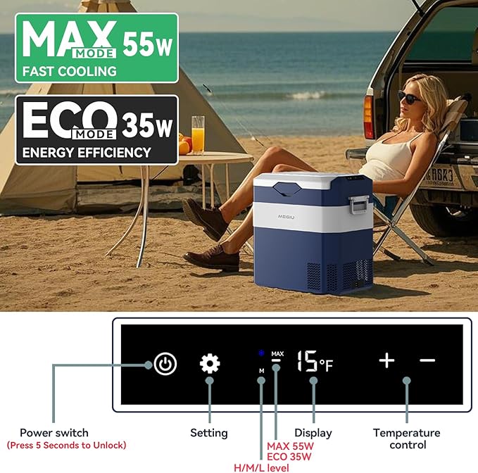 12 Volt Refrigerator Car Fridge Portable 12V 45 Quart Freezer Compressor Cooler - Image 4