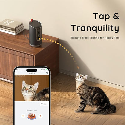 Pet Camera Treat Dispenser, 2K Dog & Cat Cam, Remote Treat Tossing, 360° Auto - Image 3