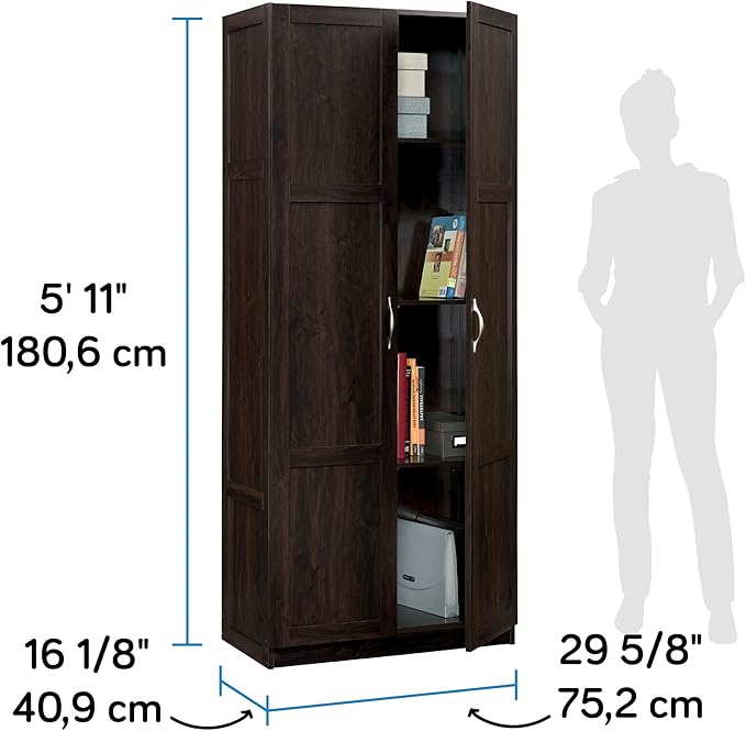 Sauder Storage Cabinet/ Pantry cabinets, 29.61 " x D: 16.02 " x H: 71.50" - Image 3