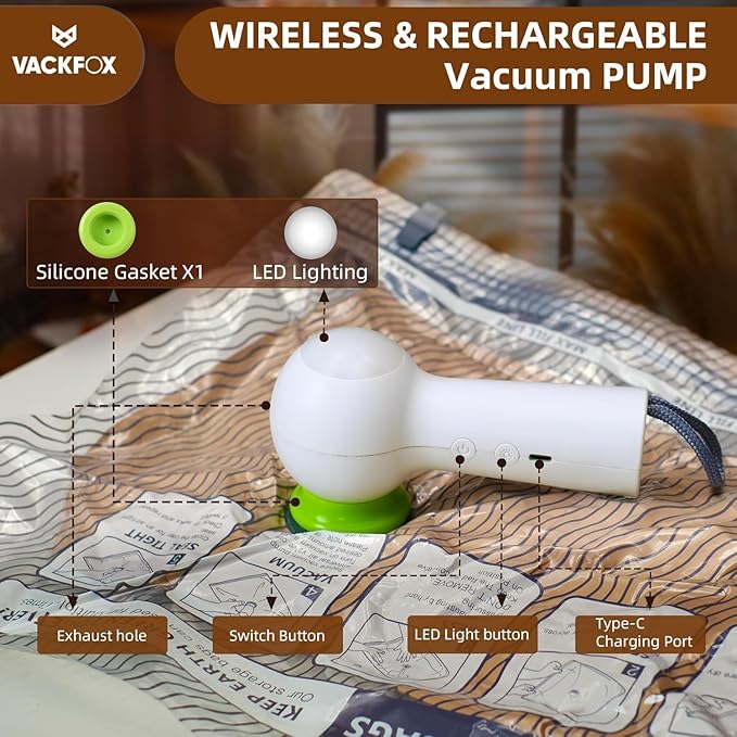 VACKFOX Travel Vacuum Storage Bags - Image 8