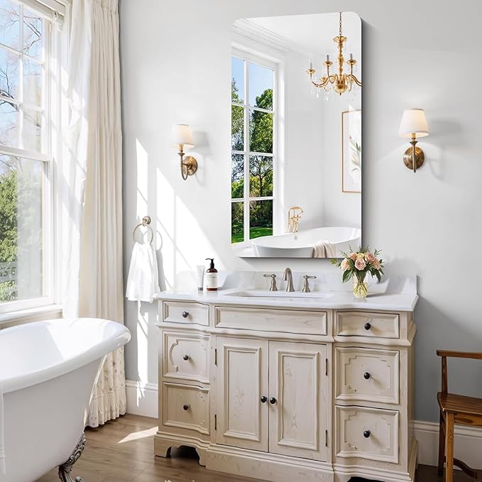 CILIBER Frameless Wall Mirror, HD Shatterproof Vanity Mirror - Image 3