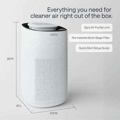 sans hepa air purifier for whole home &, package contents