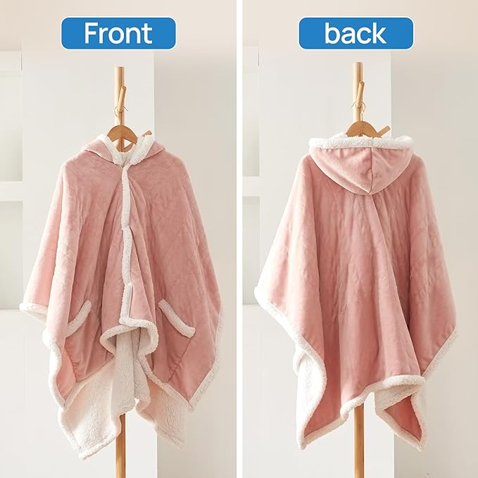 Westinghouse Wearable Heated Throw Blanket, Electric Heated Wrap Poncho Shawl - Image 7