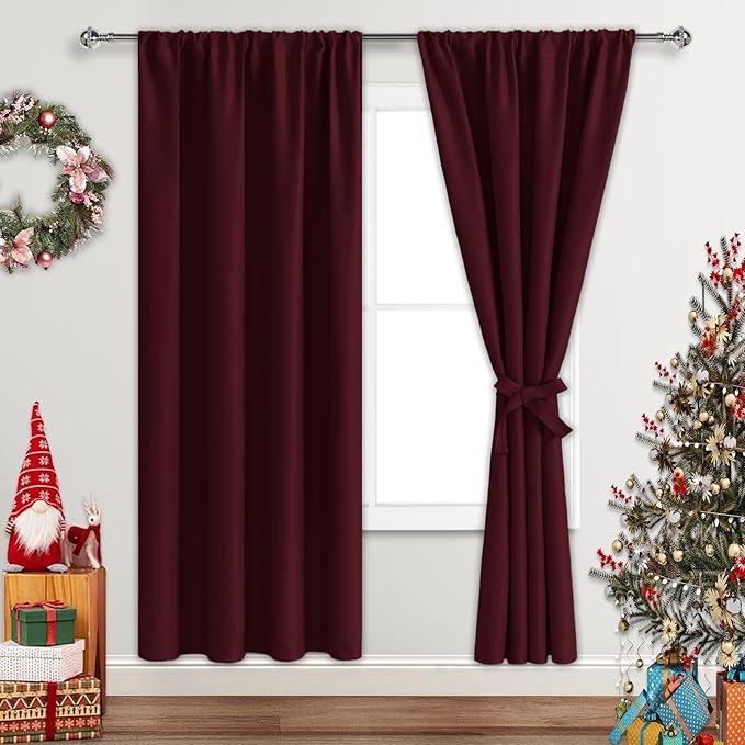 JIUZHEN Blackout Curtains for Bedroom– Thermal Insulated, Noise Reducing Room by JIUZHEN