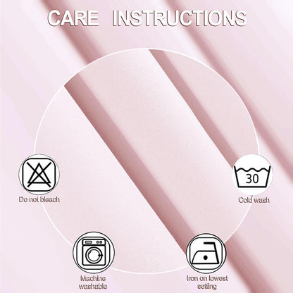 100% Blackout Curtains 52 x 84 Inches Long Thermal Insulated Baby Pink Curtains with Black Liner Set of 2 Panels for Nursery Room