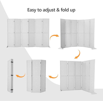 Bonnlo 4/6 Panel Pegboard Freestanding, 5 FT Portable Display Board Organizer - Image 3