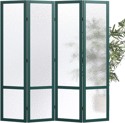 Acrylic Room Divider, 4-Panel Freestanding Partition Screen, Frosted by Svimi