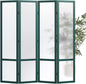 Acrylic Room Divider, 4-Panel Freestanding Partition Screen, Frosted by Svimi