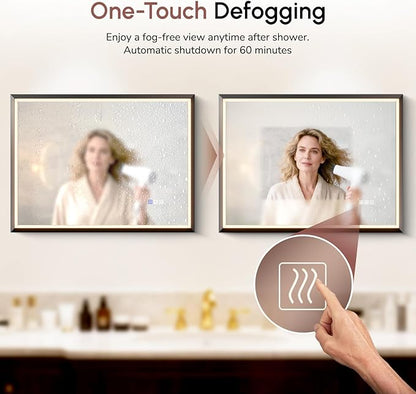 USHOWER 40X30 LED Bathroom Mirror - Image 4
