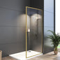 Bathroom Fixed Glass Shower Wall Panels, 34 in W x 74 in H Framed Tempered by SHOWERBATHTUBDOORSDEVELOPER