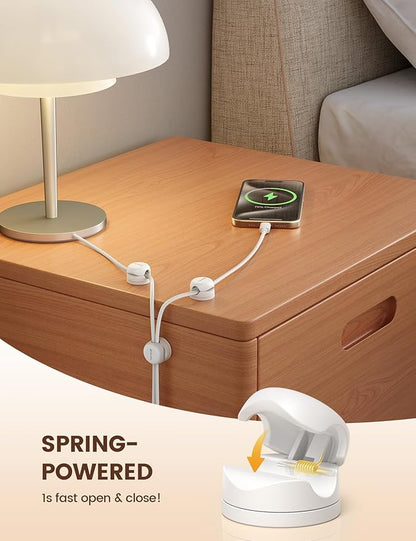 Lamicall 12Pack Rotatable Cord Organizer, Office Desk Nightstand Accessories - Image 5