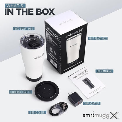 X Heated Coffee Mug 19 oz., 8 Hour Battery Life, Self-Heating, Adjustable Temp - Image 2