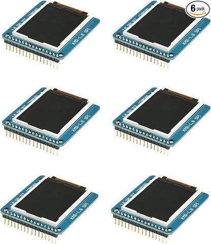 hiBCTR 6-Pack 1.8-Inch ST7735R SPI 128 * 160 TFT LCD Display Module by hiBCTR
