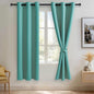 JIUZHEN Turquoise Blackout Curtains by JIUZHEN