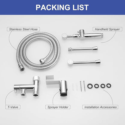 Chrome Handheld Bidet Sprayer Attachment - Image 5