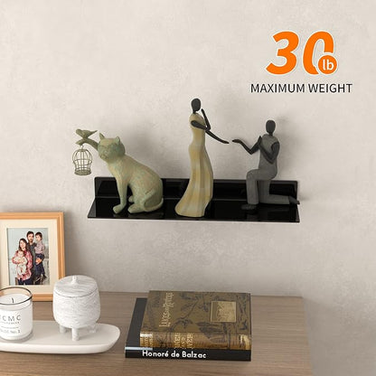 24 Inches Acrylic Wall Shelves 2 Pack, Floating Shelf - Image 5