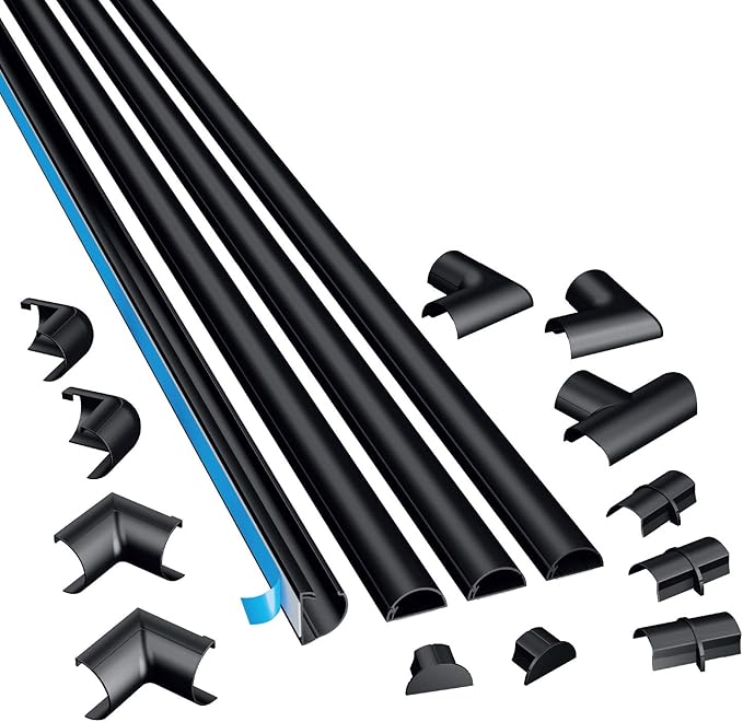 D-Line 13.12ft Cord Hider Kit, Patented Cable Cover, Hide Wires on Wall by D-LineUSAinc