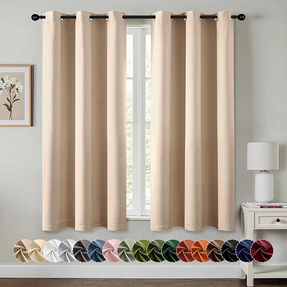 MIULEE Beige Blackout Curtains by MIULEE