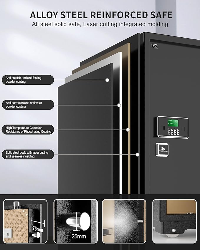 【US STOCK】TIGERKING 17.6 Cubic Feet Extra Large Heavy Duty Safe Box, Home Safe - Image 4