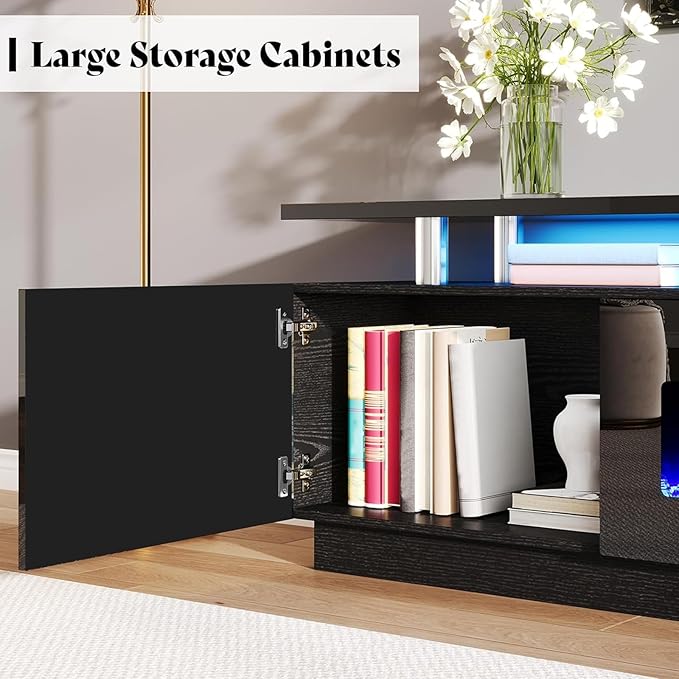 AMERLIFE 90" High Gloss 2 Tier TV Stand - Image 3