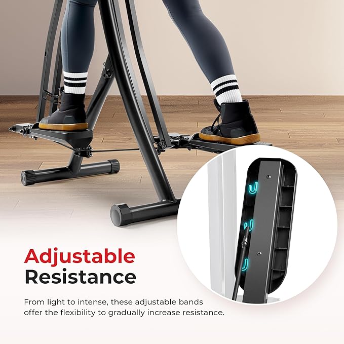 Sunny Health & Fitness Foldable Air Walk Elliptical, SunnyFit App via Bluetooth - Image 3