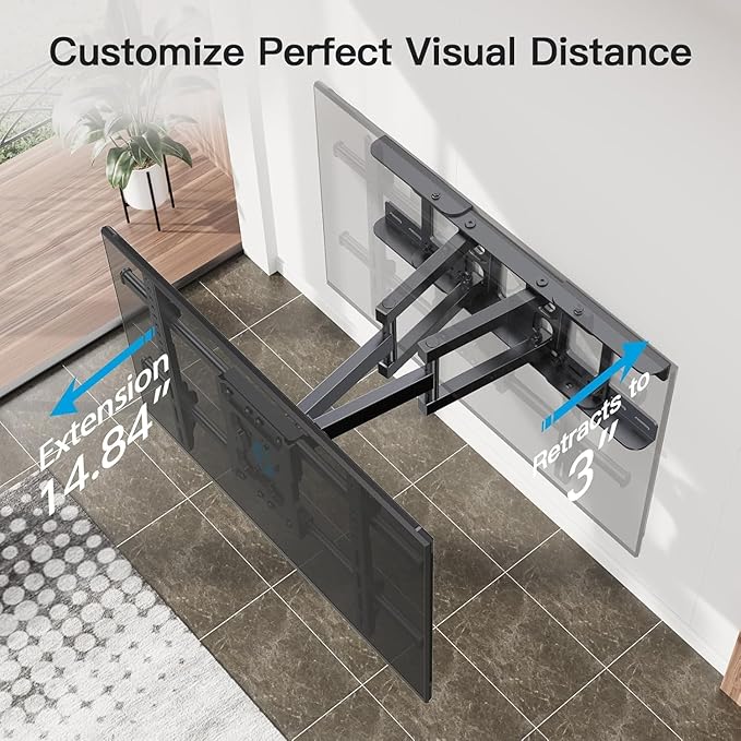 Full Motion TV Wall Mount Articulating Arms Swivel Tilt Rotation - Image 6