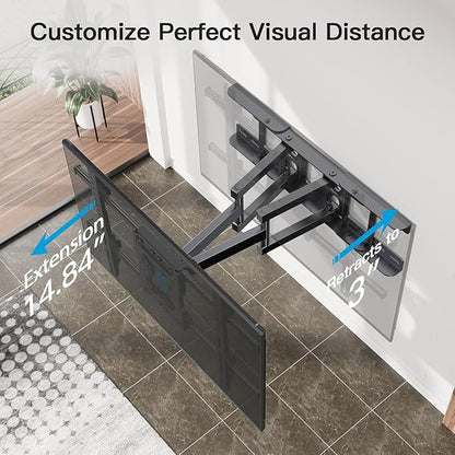 Full Motion TV Wall Mount Articulating Arms Swivel Tilt Rotation - Image 6