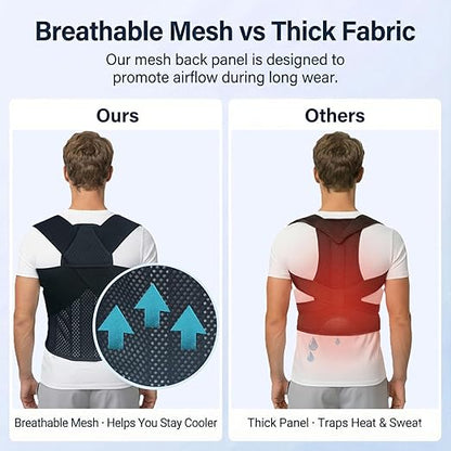 Back Posture Corrector Brace for Men & Women, Back-Anchored Shoulder Support - Image 3