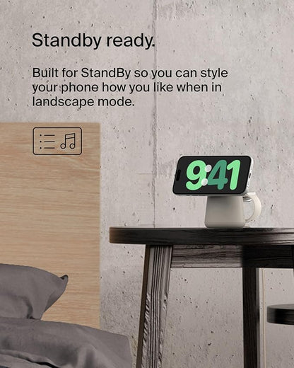 Belkin 2-in-1 MagSafe Wireless Charging Dock 15W Fast Charge iPhone Charger - Image 3