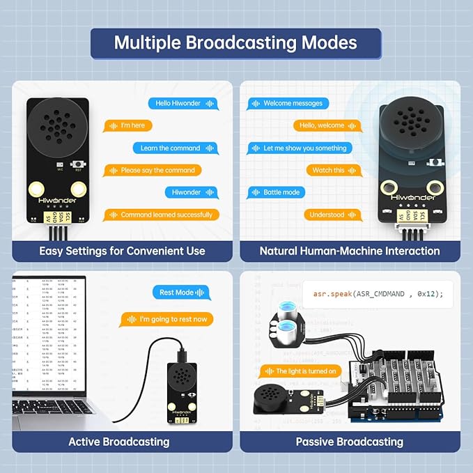 AI Voice Sensor Module Voice Broadcasting Command Recognition Custom Wake Words - Image 3