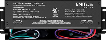 EMITEVER Dimmable Led Driver, 300W AC 110V-277V to DC 24V Transformer, 5-in-1 - Image 9