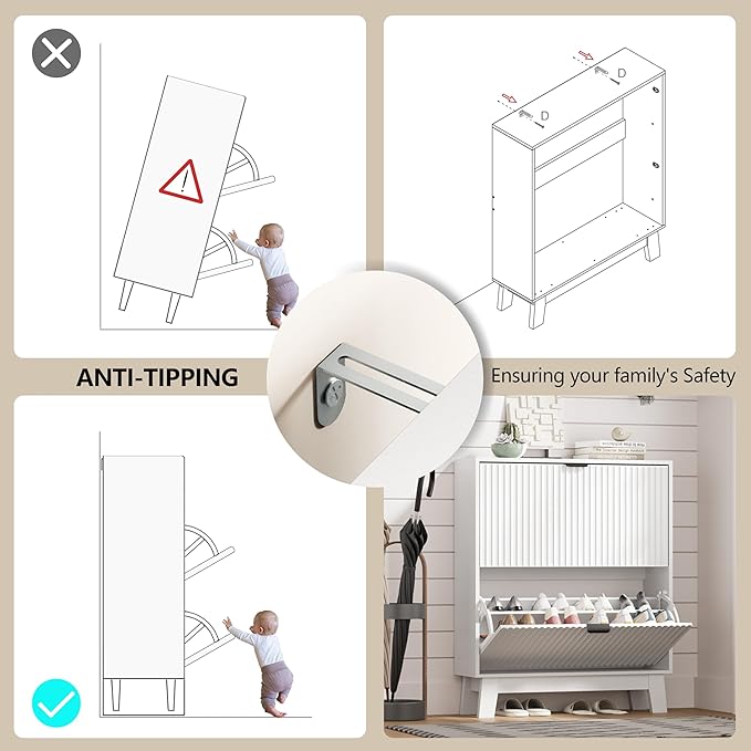 Shoe Cabinet Storage for Entryway - Image 6