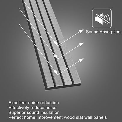 NeatiEase Wood Wall Panels, 9 Feet Acoustic Slat Wall Panels - Image 2