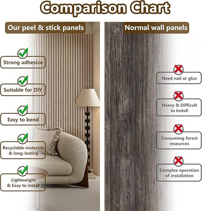 ARMURO Acoustic Wood Wall Panels, 94.5" Extra-Long Easy Peel & Stick Panels - Image 5