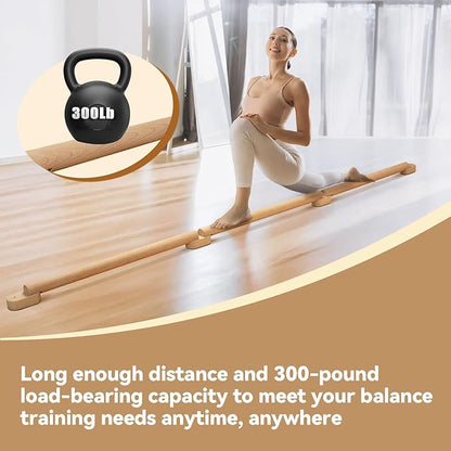 8 FT Adjustable Beech Wood Balance Beam - Image 5