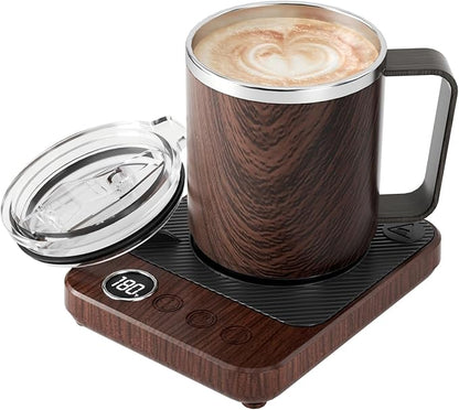 Coffee Mug Warmer & Mug Set for Desk, Smart Coffee Cup Warmer by MakeYourLifeEasier
