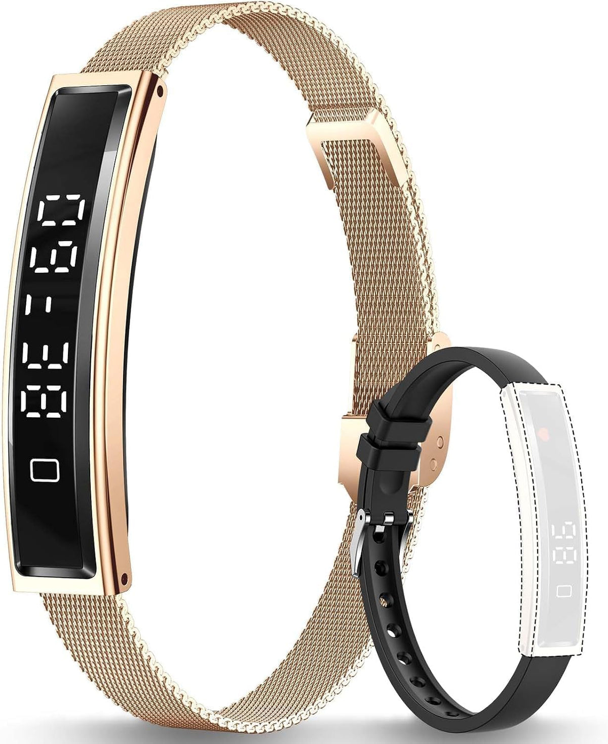 fitness health/calorie tracker with 2 bands, sleep detection, main product view