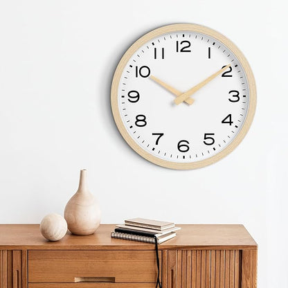 AKCISOT Wall Clock 12 Inch, Boho Office Wall Clocks Battery Operated Non Ticking - Image 6