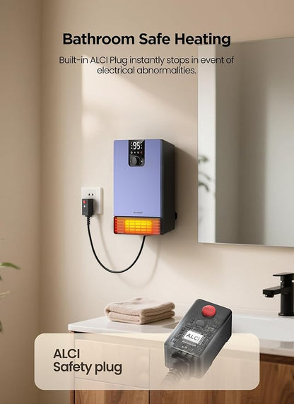 GiveBest Wall Heater for Bathroom, 1500W Fast Heating Electric Space Heater - Image 7