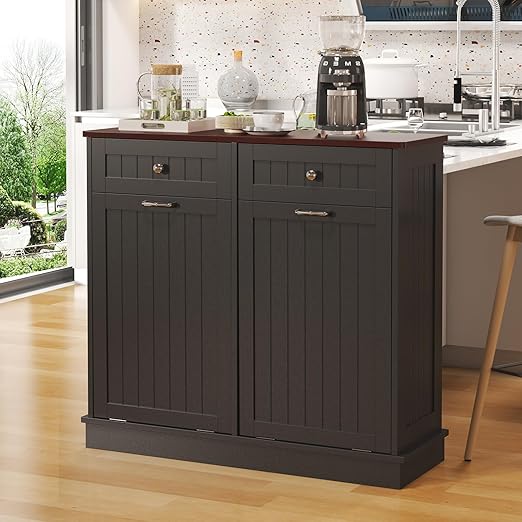 Tilt Out Trash Can Cabinet Dog Proof - Image 8