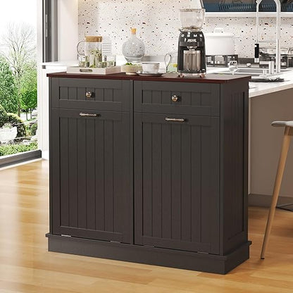 Tilt Out Trash Can Cabinet Dog Proof - Image 8