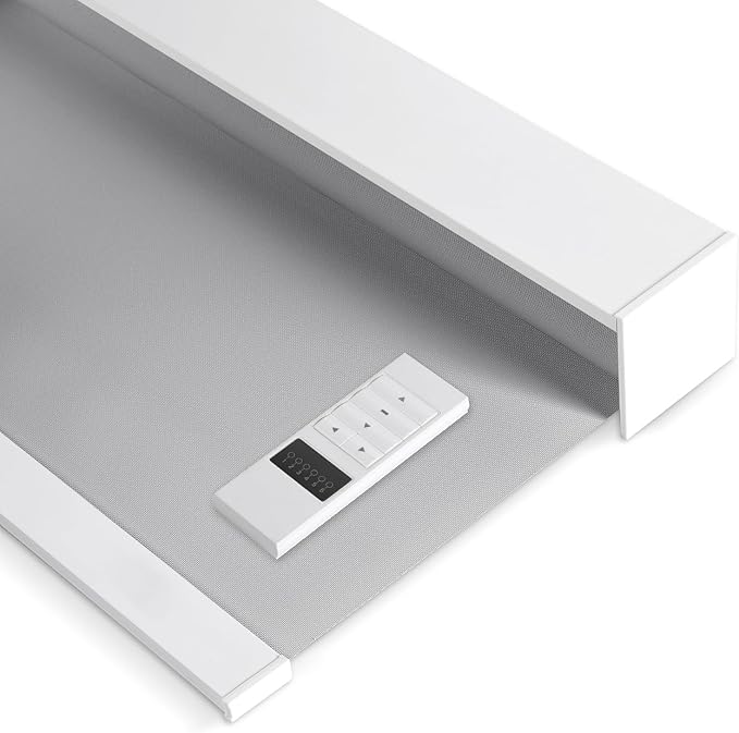 Tipiace Motorized Blinds with Remote Window Roller Shade Wireless Rechargeable by Tipiace